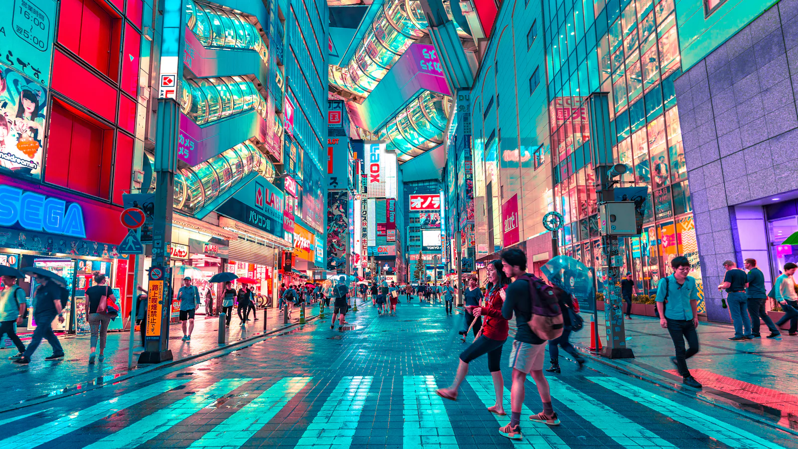 Akihabara arcade lights